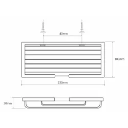 Мыльница CYTRO прямоугольная 230х115х30мм