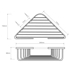 мыльница CYTRO углвая  195х195х60мм