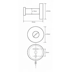 Крючок NEO цилиндрический 55x60мм