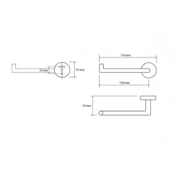 Держатель OMEGA туалетной бумаги, левый