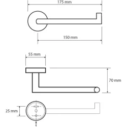 Держатель NEO туалетной бумаги  170x65мм, матовый хром