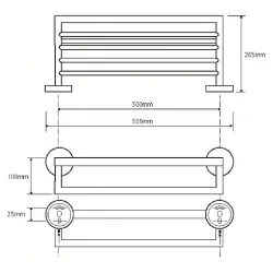 Вешалка для полотенец OMEGA 220х500мм