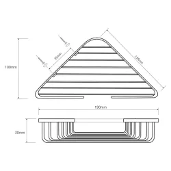 Мыльница CYTRO угловая 173x137x34мм