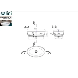 Раковина накладная Salini ALDA 01 (S-Stone, матовый)