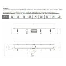 Душевой трап линейный 2в1 (под плитку/Хром) Pestan Confluo Frameless Line 750 NEW