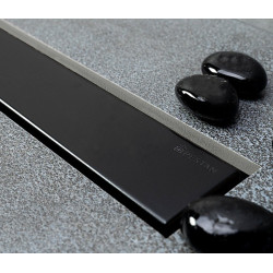Душевой трап линейный 2в1 (черный матовый/под плитку) Pestan Confluo Frameless Line 750 MATTE BLACK NEW