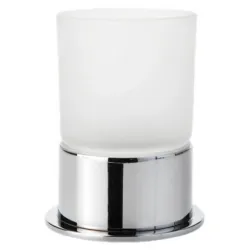 Стакан для зубных щеток OMEGA отдельностоящий 80*100*80 ,хром