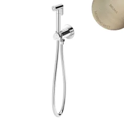 Гигиенический душ Bruma, угол открытия 180 °. Ручной душ из латуни - EloR 145 110 3MM Morning Mist, шланг в черной матовой оплетке