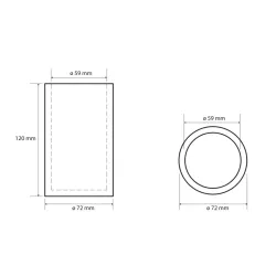GAMMA: Держатель зубных щеток, oтдельностоящий, черный