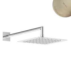 Душевая лейка, стальная 300x300 мм с настенным держателем - QuadraBlue 145 626 2MM Morning Mist