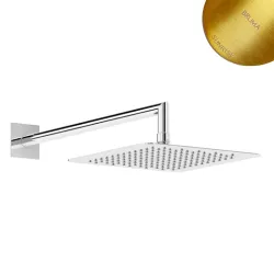 Душевая лейка, стальная 300x300 мм с настенным держателем - QuadraBlue 145 626 2SR Sunrise