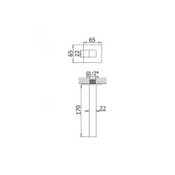 Излив на стену для ванны Escudo 145 640 2CR Chrome
