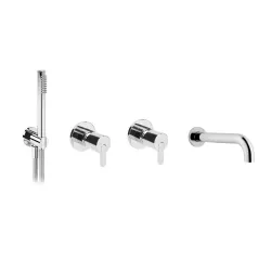 Система скрытого монтажа для ванны Bruma Leaf на 2 потока Set 167 120 1 CR-DoubleB, Chrome