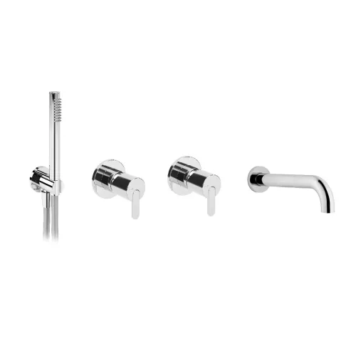 Система скрытого монтажа для ванны Bruma Leaf на 2 потока Set 167 120 1 CR-DoubleB, Chrome
