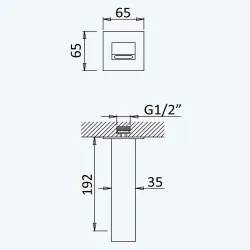 Излив на стену для ванны Linea 145 641 5CR Chrome
