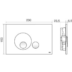 Кнопка смыва механическая OLI Globe  хром