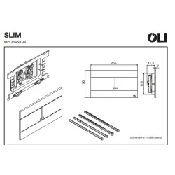 Кнопка смыва механическая OLI Slim  золотая глянцевая