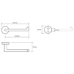 GRAPHIT: Держатель туалетной бумаги без крышки, пpaвый