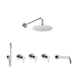 Система скрытого монтажа для ванны Bruma Leaf на 3 потока Set 167 120 1 CR-TripleB, Chrome