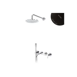 Душевой набор, скрытого монтажа, душевой лейкой Ø250 мм и наливом на ванну Leaf 167 240 0NS Night Sky