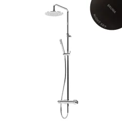 Душевая система с верхней лейкой с латуни Ø300 мм Leaf 167 653 1NS Night Sky