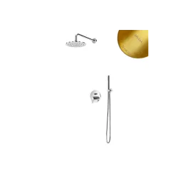Душевой набор, скрытого монтажа, с латунной душевой лейкой Ø250 мм и ручным душем Elo Leaf 167 722 1SR Sunrise