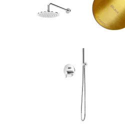 Душевая система скрытого монтажа, с латунной душевой лейкой Ø300 мм и ручным душем Elo Leaf 167 723 1SR Sunrise