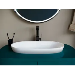Раковина полувстраиваемая Salini MAREA 01 (S-Stone, матовый) 65x39 см