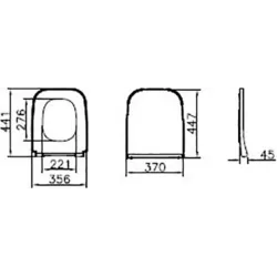 Сиденье Vitra Integra черное матовое Soft-Close для унитаза 7082B083-0075