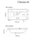 Раковина Madera Classica 80x45 см литьевой мрамор