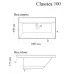 Раковина Madera Classica 100x45 см литьевой мрамор