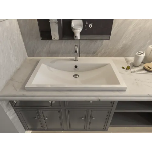 Раковина Madera Alice 58x48 см литьевой мрамор