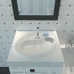 Раковина на стиральную машину Madera Ameli 60x60 см, искусственный мрамор