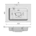 Раковина Madera Modul 65x45 см литьевой мрамор (Mol.08.65/W)