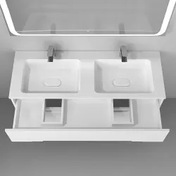 Раковина Madera Modul 120x45 см литьевой мрамор (Mol.08.120/W)