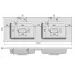 Раковина Madera Modul 120x45 см литьевой мрамор (Mol.08.120/W)