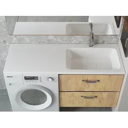 Раковина Madera Kamilla 130x48 см, правая БЕЗ ОТВЕРСТИЯ под смеситель