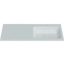 Раковина Madera Kamilla 130x48 см, правая БЕЗ ОТВЕРСТИЯ под смеситель
