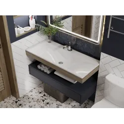 Раковина Madera Pulsus 80x45 см литьевой мрамор