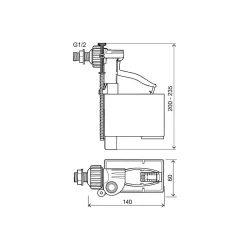UniJolly 1/2 inlet valve brass/наполн клапан 1/2 латунь