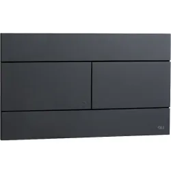 Кнопка смыва механическая OLI Slim  черная soft-touch