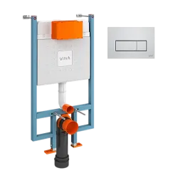 Клавиша смыва для инсталляции Vitra Root Square , механическая, хром