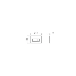 Клавиша смыва для инсталляции Vitra Root Square , механическая, хром