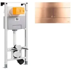 Комплект инсталляции OLI 120 механическая + клавиша Slim INOX металлическая, бронза/медь