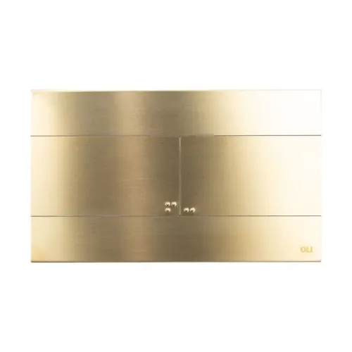 Кнопка смыва механическая OLI Slim  INOX (золото) - металлическая