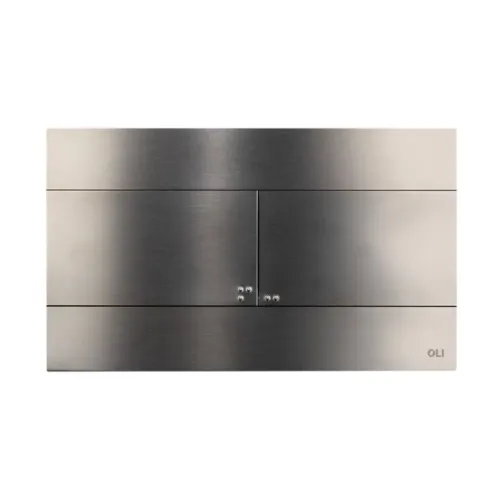Кнопка смыва механическая OLI Slim  INOX (gun metal) - металлическая
