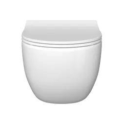 Комплект: L-Box Sento Rim-Ex подвесной безободковый унитаз с тонким сиденьем с микролифтом, инсталляцией и клавишей смыва хром
