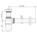 Сифон для раковины AlcaPlast  хром