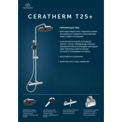 Душевая система  Ideal Standard Ceratherm T25+ хром, с термостатом