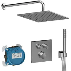 Промо набор для душа Ideal Standard NAVIGO 7 в 1, термостат (300 мм), цвет - хром